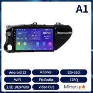 Acodo 2din Android 12 Wifi 4Gสเตอริโอสำหรับรถยนต์สำหรับToyota Hilux 2016-2018 8แกน8G RAM 128G ROMวิท