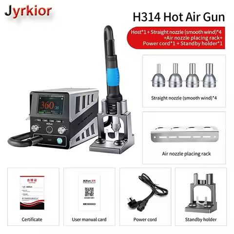 JCID Aixun H314 Intelligent Hot Air Gun Soldering Station 1400W Digital High Power BGA Rework Heatin