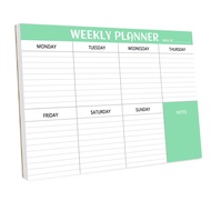 Weekly Planner Notepad To Do List Pad With 50 Tear Off Sheets,Weekly Calendar Desk Pad For Home & Of