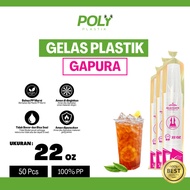 Gapura 22 Oz Clear Plastic Cup Plastic Cup/ Flat Plastic Cup/