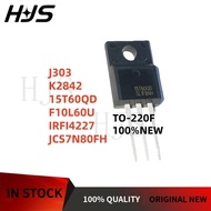 5Pcs TO-220 J303 K2842 15T60QD F10L60U IRFI4227 JCS7N80FH TO220 In stock mos chip ic 3PFU