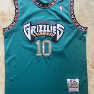 Nba Mike Bibby Grizzlies No. 10เสื้อกั๊กเสื้อบาสเกตบอลปักลายเสื้อกีฬาสีเขียว Jersey Basket