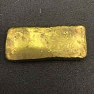 โบราณวัตถุเบ็ดเตล็ดทองคำแท่งเหรียญทองผ้าปูที่นอนโตโต้ลาย Golden Ingot Vintage ทองแดงทอง元宝手把镇
