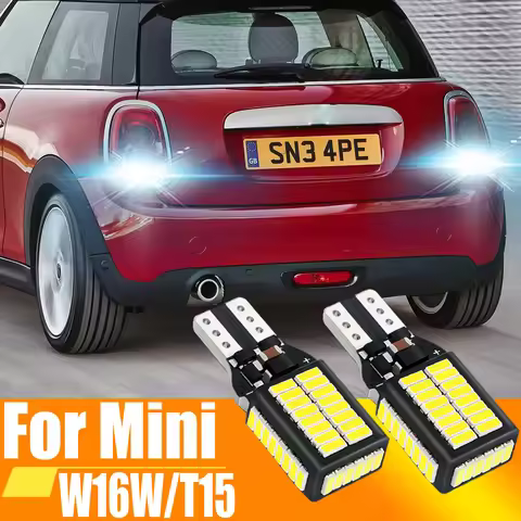 2pcs W16W T15 921 912 LED Canbus Reverse Light Bulbs On Cars Vehicles White Back Up Lamp For Mini Co