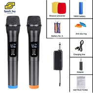 【SG】Wireless Microphone Rechargeable Dual Handheld Microphone for Karaoke Party