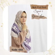 Hijab segiempat Voal Jumbo Motif Syar’i (140 x 140 cm)