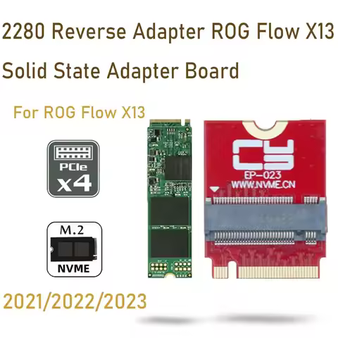 ROG Flow X13 NVME Adapter Board Upgrade Kit PCIE4.0 M2 to 2280 Reverse Compatibility M-Key 22x30mm t