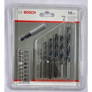 Bosch 15pcs Screwdriver Bit Set/Wood Drill/Steel Drill