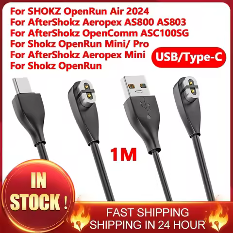 Magnetic Charger USB/Type-C Charging Cable For Shokz OpenRun Air For Aftershokz Aeropex AS800/ S803/