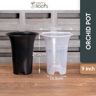9 Inch Transparent Orchid Pot Tall for Aroid Plants Propagation Flower Pot