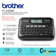 Brother Label Printer Bluetooth Printing PT-D460BT Prints up to 18mm Tape Included in packaging 1 Fr