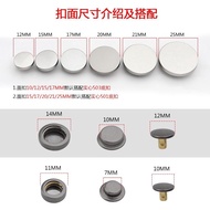 Metal Snap Button Seam-Free Snap Button Snap Button Down Jacket Clothes Invisible Button Button Hidd