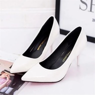 Hot Selling Women Shoes Pointed Toe Pumps Patent Leather Dress Red 8CM High Heels Boat Shoes Shadow Wedding Shoes Zapatos Mujer