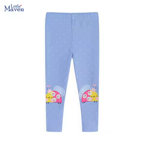 Little maven Kids Clothes Children's Clothing 2026 Autumn Spring Girls Pants Cotton Trousers Cartoon