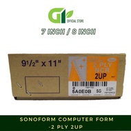[GY Office] SonoForm Computer Form/Laser Paper - 2 PLY 2UP 9.5”x11 5A0E0B 500sets (White/White)