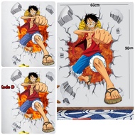 WALLSTICKER WALL STICKER STIKER DINDING KARAKTER ANIME MOTIF KARTUN ONE PIECE SANJI ZORO LUFFY NAMI