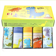 【110碼數-5條裝】韓版恐龍男童純棉三角底褲 兒童內褲 小童三角內褲 舒服透氣 棉質內褲 嬰幼兒內褲男寶寶底褲 內衣 睡衣