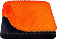 Gel Seat Cushion, Cooling seat Cushion Thick Big Breathable Honeycomb Design Absorbs Pressure Points Seat Cushion with Non-Slip Cover Gel Cushion for Office Chair Home Cars Wheelchair