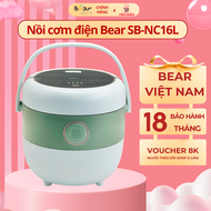 Nồi cơm điện mini 06L Bear SB-NC16L - Chống trào giữ ấm hẹn giờ 12h chống dính cực tốt có xửng hấp