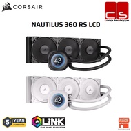 CORSAIR NAUTILUS 360 RS LCD Liquid CPU Cooler (Black, White) Brightly lit 2.1" IPS LCD screen