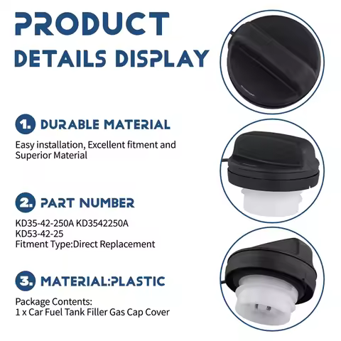 B45A-KD35-42-250A KD3542250A Car Gasoline Cap For Mazda 2, 3, 6, CX-3, CX-4, CX-5, CX-8, CX-9 Fuel S