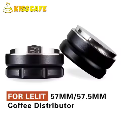 57MM 57.5MM Coffee Distributor Tamper Stainless Steel For Lelit 57MM Convex Flat Base Espresso Coffe