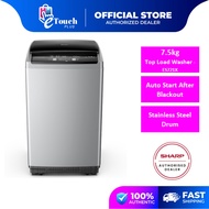 Sharp 7.5kg Top Load Fully Auto Washing Machine ES721X mesin basuh washer