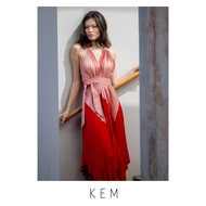 Kemissara Eva Dress 2 Tone - Rose / Red