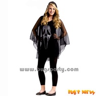 Halloween Costume  Ghost Face Poncho