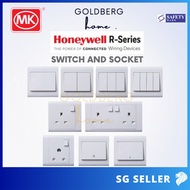 [SG Seller] Honeywell R Series Socket and Switch White | Goldberg Home