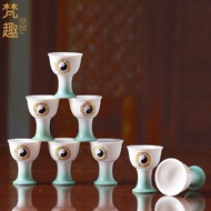 Taoist Wine Cup Three Tea Five Wine Ceramics Gossip Small Wine Cup On Ceramics Old Jun Cup Worship B
