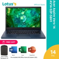 Acer Aspire Vero 14 AV14-52P-58H1 Laptop Blue ( i5-1335U, 8GB, 512GB SSD, Windows 11, Home & Student