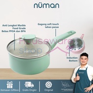 Numan - Emma Series Sauce Pan 16cm with lid Y3 001 PI - Milk Pan 16 cm with Glass lid Emma Series