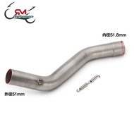 Motorcycle Exhaust Muffler Middle Pipe Connector Adapter Fit for Kawasaki  ZX6R ZX636 ZX10R Motorcyc