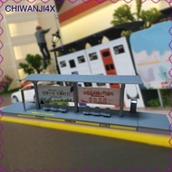 [chiwanji4x] Bus Stop Models in 1:64 Scale, Landscaping, Film Props, Creative Gift, Self-assembly Ki