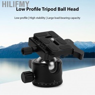 hilifmy Andoer Low Profile Camera Tripod Ball Head  35mm Panorama with Quick Release Plate Aluminum 