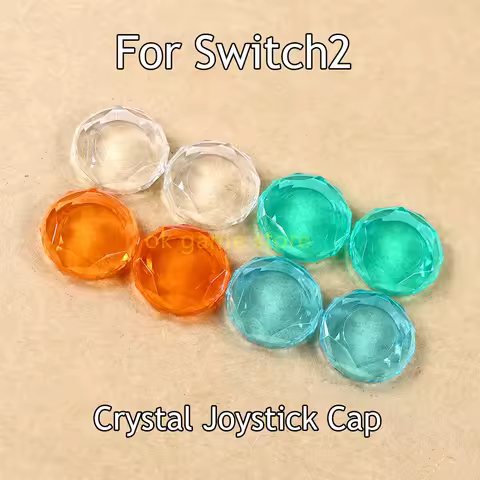 2pc Crystal Joystick Cap For Nintend Switch/Switch Lite For Switch2 Thumb Grip Cover Crystal Analog 