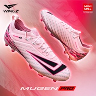 รองเท้าสตั๊ด WINGZ รุ่น MUGEN PRO รองเท้าฟุตบอล FLYKNIT น้ำหนักเบา ชุดปุ่ม FG ใส่ได้ทุกสภาพสนาม WING