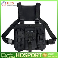 【HCS】Molle Shoulder Bag Oxford Cloth Molle Shoulder Vest Bags Adjustable Multiple Pockets Lightweigh