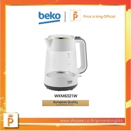 Beko WKM6321W กาต้มน้ำร้อน 1.7 ลิตร สีขาวโถแก้ว