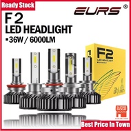 F2 Car H4 LED Headlight Bulbs LED Fog Light CREE Chips 12000LM & 72W 6500K Xenon Chips Turbo Fan 600