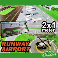 Wholesale 2X1 Meter Runway Floor Gelar Toy Neo Landasan Airplane Miniature Airport Airport Airplane 