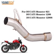 51มิลลิเมตรใบบนสำหรับ DUCATI Monster 821 Monster 1200 1200วินาที2014-2020รถจักรยานยนต์ไอเสียท่อไอเสี