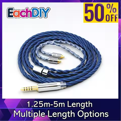 99% Pure Silver OCC Graphene Alloy Full Sleeved Earphone Cable For Audiofly AF120 AF140 AF160 AF180 