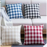 KATUN Sofa Cushion Cover/ Checkered Pattern Uk 40x40 cm Beautiful Aesthetic Contemporary Korean Style Cotton From Ismi Store