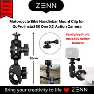 ZENN 360° Rotation Motorcycle Bike Handlebar Mount Clip for GoPro Insta360 One X3  Action Camera