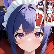 Anime Genshin Impact Keqing Cosplay Dakimakura Pillow Case Japanese Otaku Pillow Cushion Cover 50*15