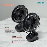 Opolar WH81 8" Portable Rechargeable Clip Fan – Strong Wind USB Desktop & Camping Fan
