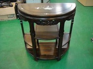 樂居二手家具 全新中古傢俱賣場 LG-CJB*全新雞翅木半圓花架 玄關桌 收納櫃 展示架 高低櫃 電視櫃*台北彰化