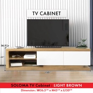 KENZZO Soloma TV Cabinet / tv cabinet / 5ft tv cabinet / 6ft tv cabinet / wooden tv cabinet/ tv rack